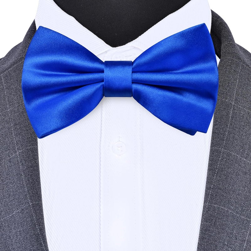 Branduce Solid Color Pre-tied Bow Tie Quality Adjustable Bowtie for Men Party Wedding - Image 2